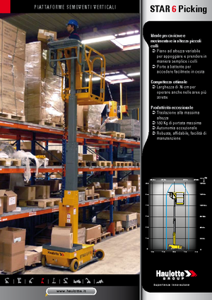 Enkele mast verticale hoogwerkers Haulotte Star 6 Picking