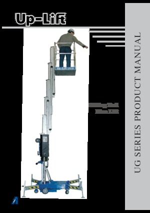 Enkele mast verticale hoogwerkers AHI UG40
