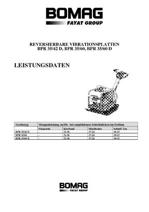 Omkeerbare Trilplaten Bomag BPR 35/60