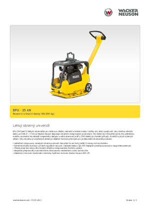 Omkeerbare Trilplaten Wacker BPU 2540 A