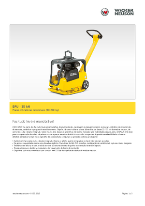 Omkeerbare Trilplaten Wacker BPU 2540 A