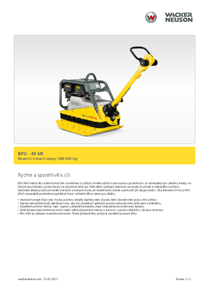 Omkeerbare Trilplaten Wacker Neuson BPU 4045 A
