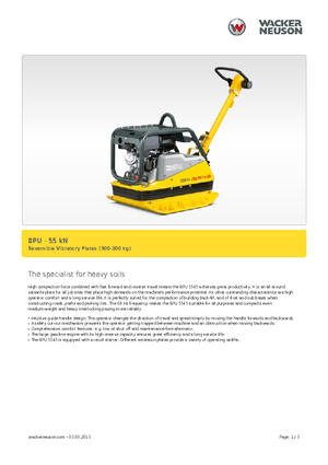 Omkeerbare Trilplaten Wacker Neuson BPU5545A 