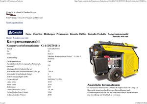 Mobiele Perslucht Compressors - diesel, elektrisch, benzine CompAir C 14