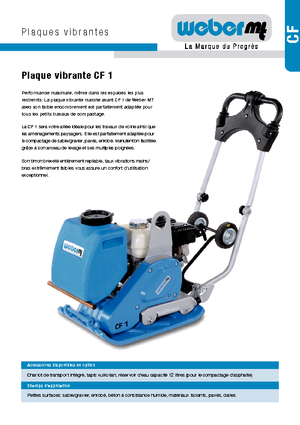 Omkeerbare Trilplaten weber mt CF 1 Hd