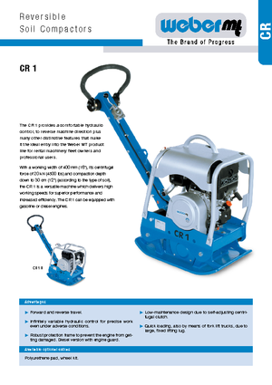 Omkeerbare Trilplaten weber mt CR 1 R