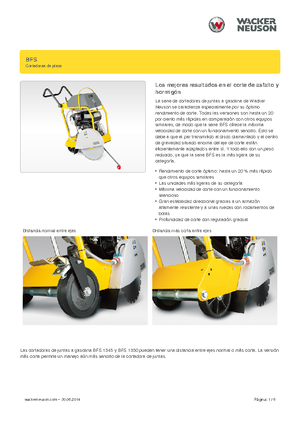 Vloerzagen Wacker Neuson BFS 1345 Az