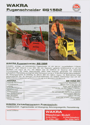 Vloerzagen WAKRA BS 15 B 2-35