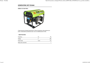 Benzine Generatoren PRAMAC Lifter ES 3000