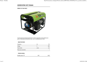 Benzine Generatoren PRAMAC Lifter ES 8000