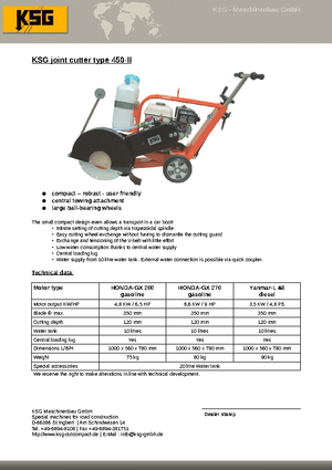 Vloerzagen KSG-Maschinenbau KSG 450
