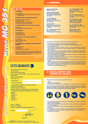 Vloerzagen Cuts Diamant MC 351 HD