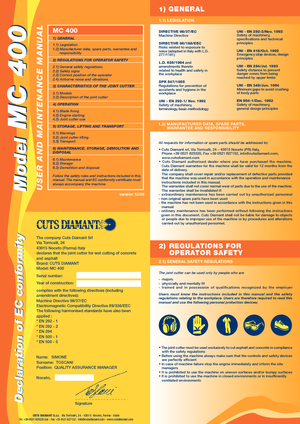 Vloerzagen Cuts Diamant MC 400 HD