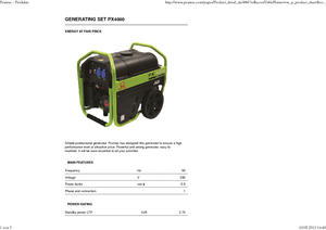 Benzine Generatoren PRAMAC Lifter PX 4000