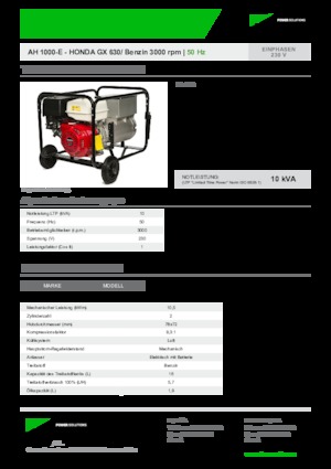 Benzine Generatoren INMESOL AH 1000-E