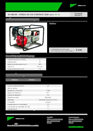 Benzine Generatoren INMESOL AH 600-M