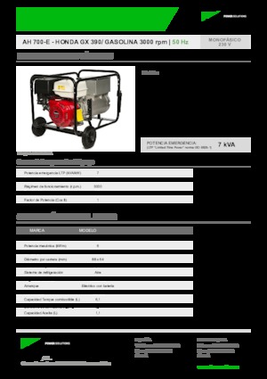Benzine Generatoren INMESOL AH 700-E