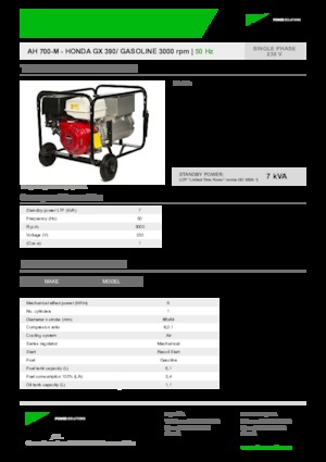 Benzine Generatoren INMESOL AH 700-M