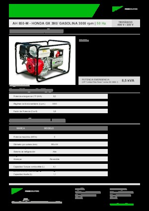 Benzine Generatoren INMESOL AH 850-M