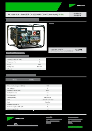 Benzine Generatoren INMESOL AK 1500-CA