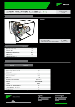 Benzine Generatoren INMESOL AK 400-M