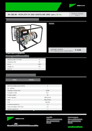 Benzine Generatoren INMESOL AK 500-M