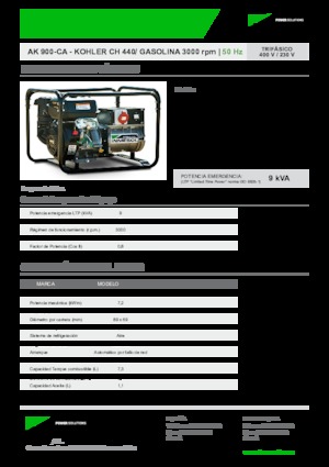 Benzine Generatoren INMESOL AK 900-CA