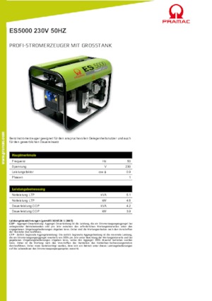 Benzine Generatoren PRAMAC Lifter ES 8000