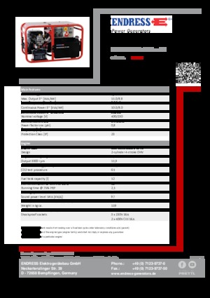 Benzine Generatoren Endress ESE 1006 DBS GT