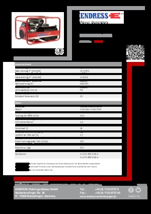 Benzine Generatoren Endress ESE 1306 DHS-GT ES