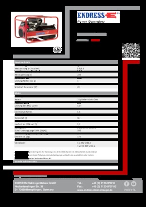 Benzine Generatoren Endress ESE 1306 HS-GT ES