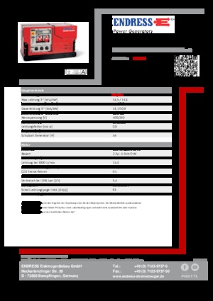 Benzine Generatoren Endress ESE 1408 DBG ES ISO Duplex Silent