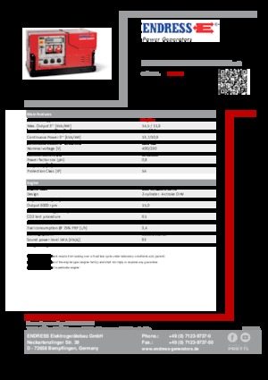 Benzine Generatoren Endress ESE 1408 DBG ES ISO Duplex Silent