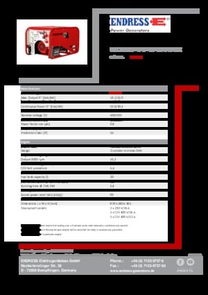 Benzine Generatoren Endress ESE 1506 DHG-GT ES ISO Duplex