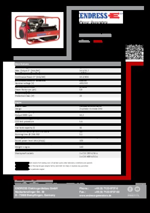 Benzine Generatoren Endress ESE 1306 DHS-GT ES