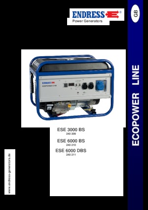 Benzine Generatoren Endress ESE 3000 BS