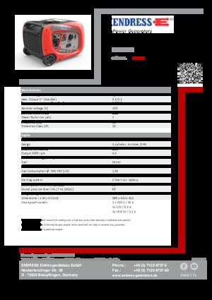 Benzine Generatoren Endress ESE 3000i