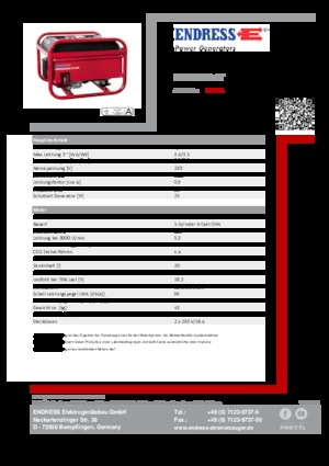 Benzine Generatoren Endress ESE 306 HS GT