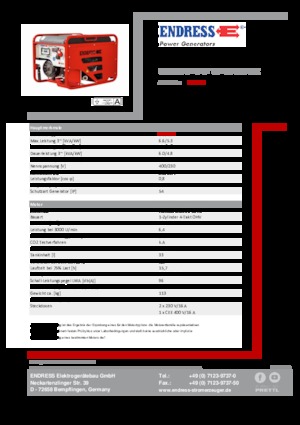 Benzine Generatoren Endress ESE 606 DHG-GT ES ISO Duplex