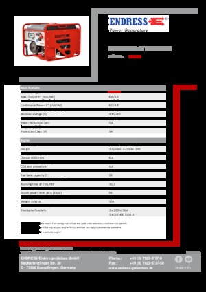 Benzine Generatoren Endress ESE 606 DHG-GT ISO Duplex