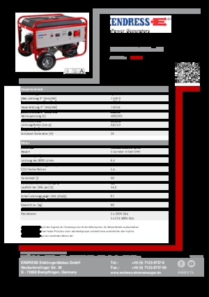 Benzine Generatoren Endress ESE 606 DHS GT