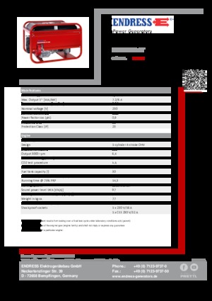 Benzine Generatoren Endress ESE 606 HS-GT