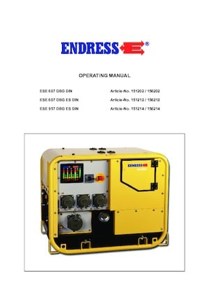 Benzine Generatoren Endress ESE 607 DBG ES DIN Super Silent