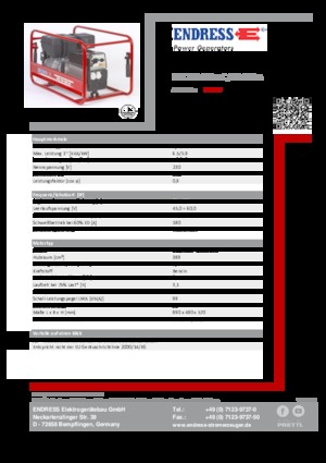 Benzine Generatoren Endress ESE 704 SHS-AC / 60-200 A 