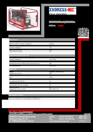 Benzine Generatoren Endress ESE 704 SHS-AC / 60-200 A
