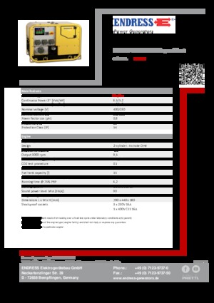 Benzine Generatoren Endress ESE 907 DBG ES DIN Super Silent
