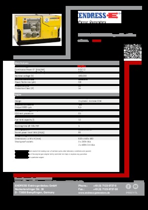 Benzine Generatoren Endress ESE 908 DBG ES DIN Super Silent Plus