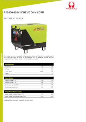 Benzine Generatoren PRAMAC Lifter P 12000 THB