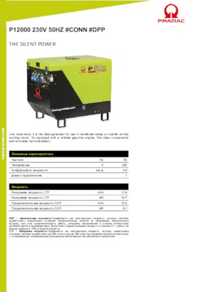 Benzine Generatoren PRAMAC Lifter P 12000 THB