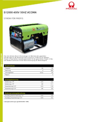 Benzine Generatoren PRAMAC Lifter SP 12000